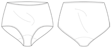 Panties - technical drawing