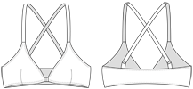 Bralette - technical drawing